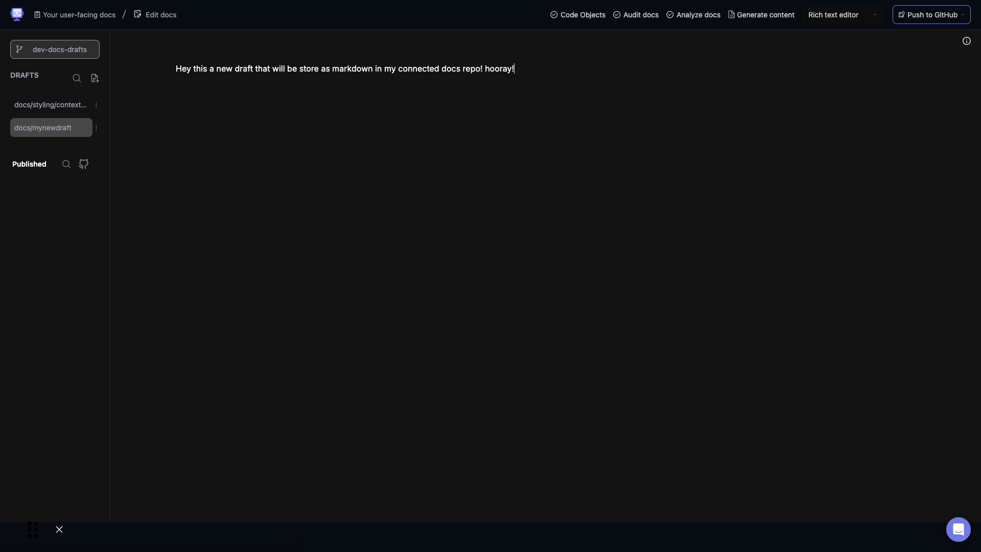Step 1: Navigate to Drafts